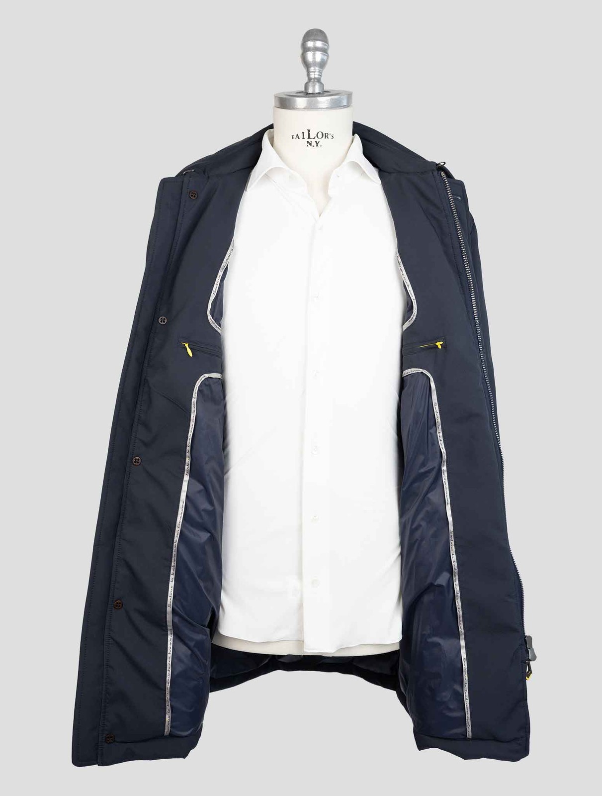 NEW SARTORI NAPOLI BLUE PL OVERCOAT US 46 - EU 56 US1088 gallery