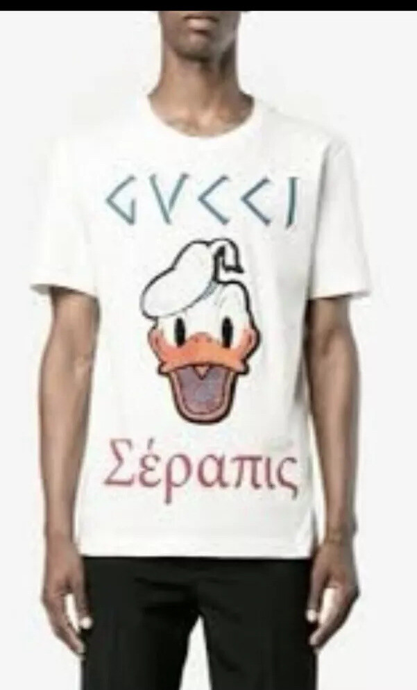 Disney Donald Duck Gucci T-shirt Parody Xxxl Run Small See Measurement Mens gallery