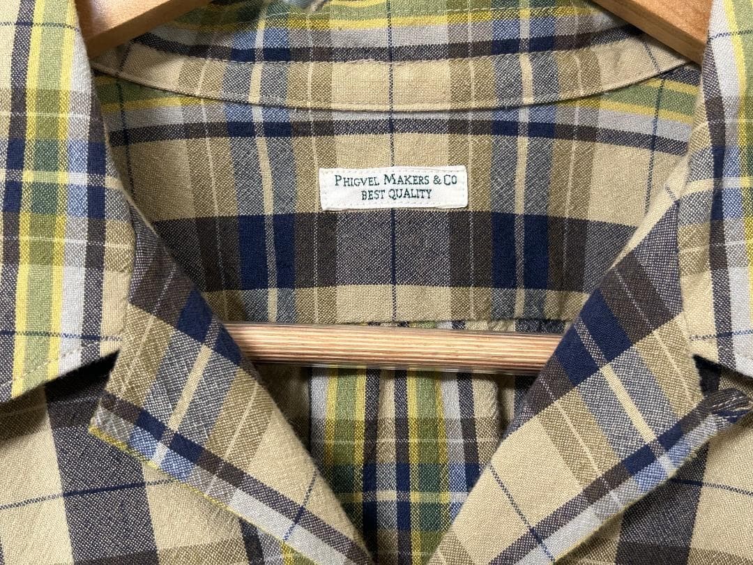 PHIGVEL 22SS Madras Check Short Sleeve Shirt Size S gallery