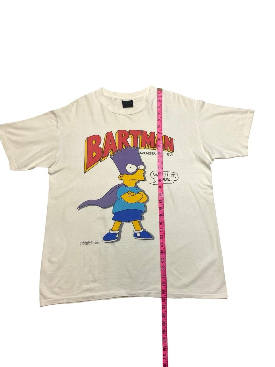 1989 Bartman Avenger of Evil Simpsons Vintage Shirt gallery