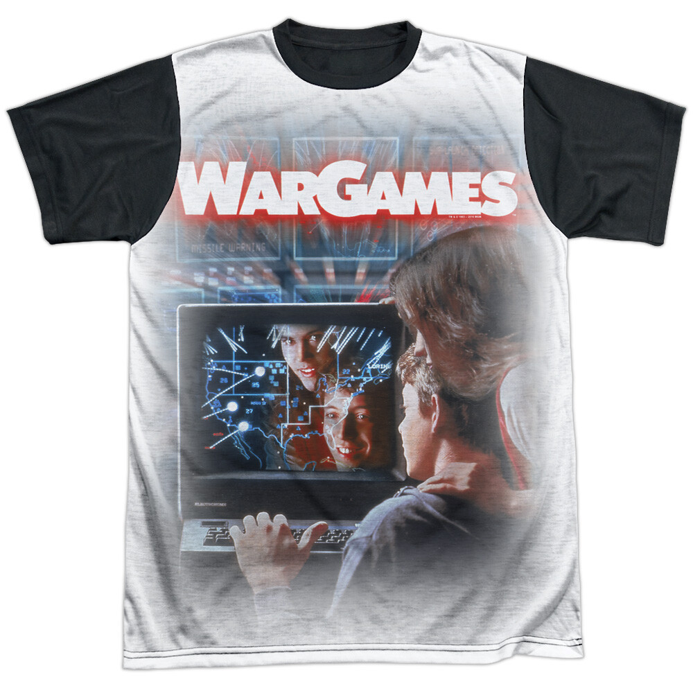 Wargames Poster Adult Halloween Costume T Shirt (Black Back), S-3XL