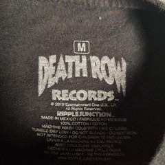 Death Row Records T-Shirt Size Medium Black Graphic Tee Hip Hop Rap Music Logo