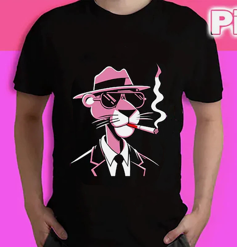 Retro Cartoon Pink Panther Pink Lover Gift Shirt All Size S-5XL For All DH1515 gallery