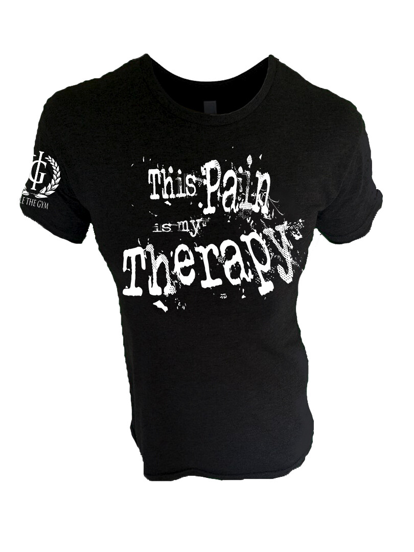 Iron Gods This Pain Is My Therapy T-Shirt Workout Weightlifting Bodybuilding Gym gallery