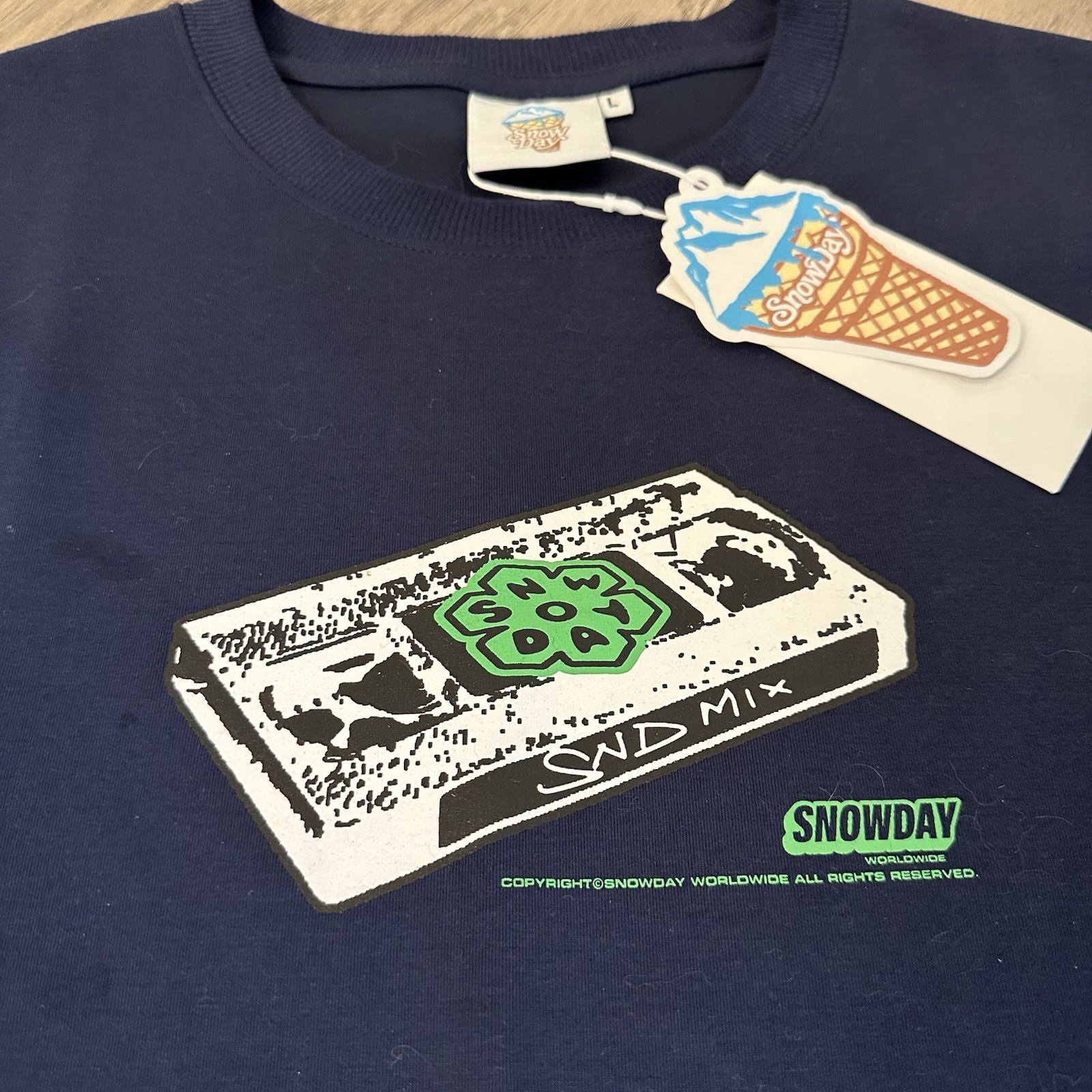 Snowday Blue Sweatshirt - Brand New With Tags - Sz L - Long Sleeve $60 Tag gallery