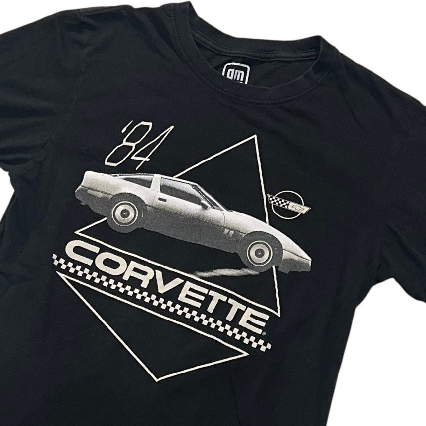 GM David Carey 1984 Chevrolet Corvette C4 Graphic T-Shirt Mens Medium Black