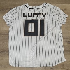 One Piece Straw Hat Crew Luffy #01 Baseball Jersey White – Mens Size 3XL