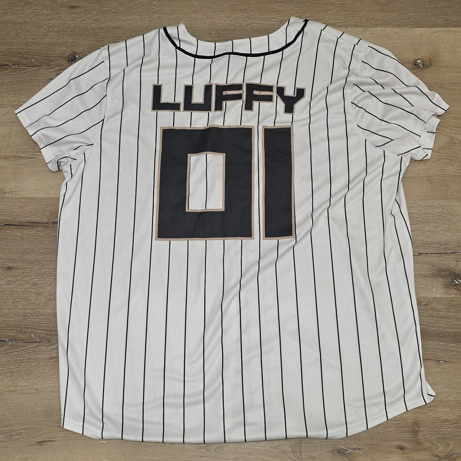 One Piece Straw Hat Crew Luffy #01 Baseball Jersey White - Mens Size 3XL gallery