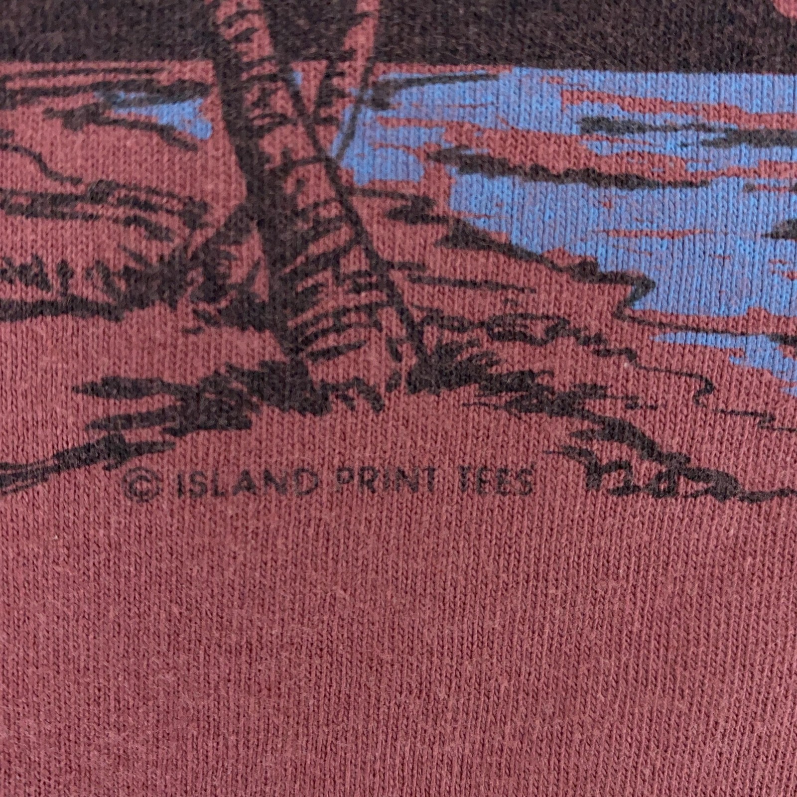 Vintage Maui Sunset T-Shirt Mens Medium Beach Palm Tree Sailboat Surf 90s USA gallery