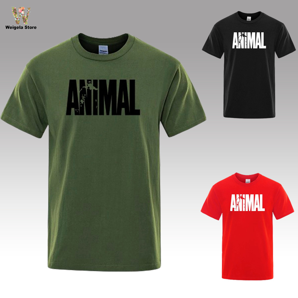 Animal T Shirt Mens Oversized Funny Tee Workout Gym 100% Cotton T-Shirts S -3XL gallery