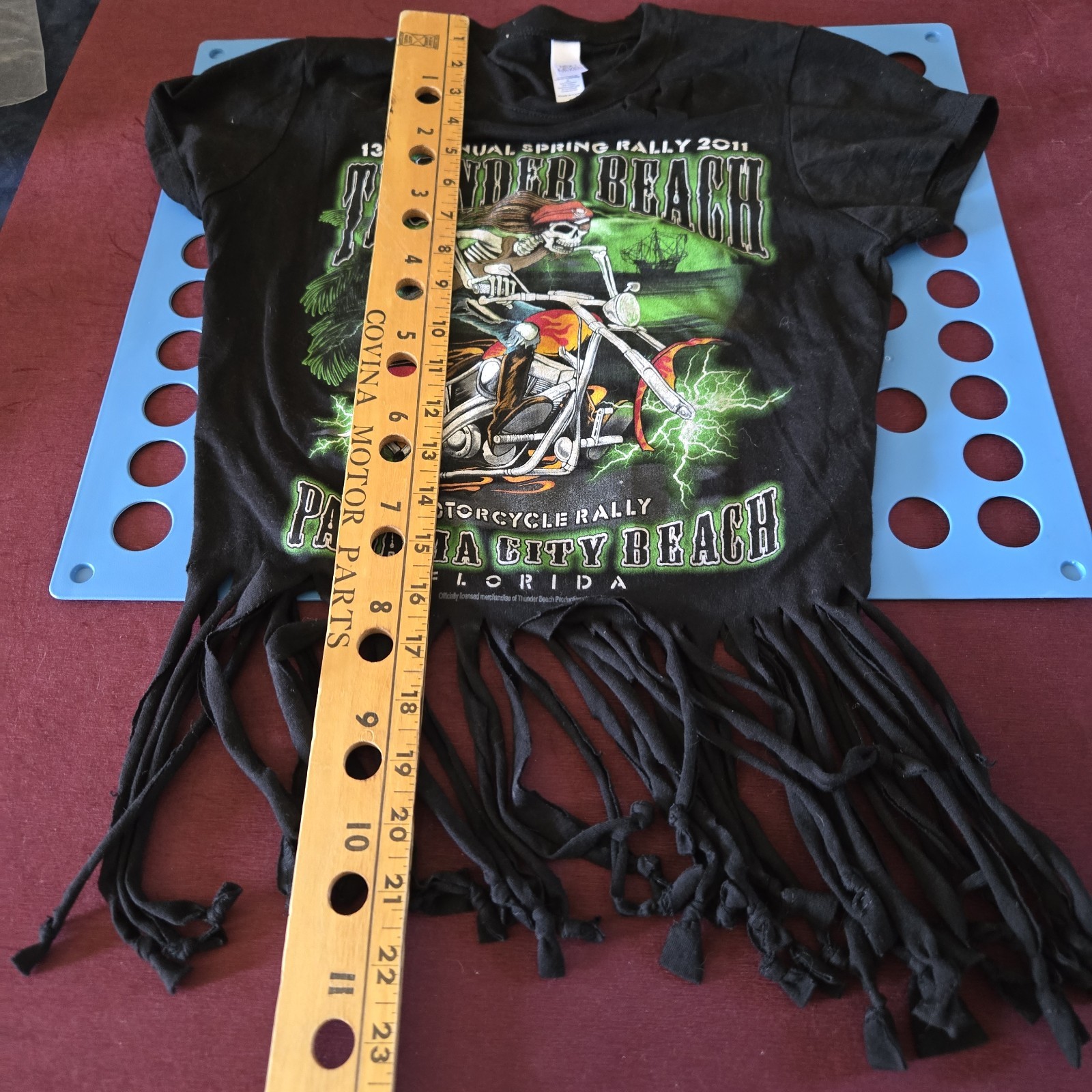 13th Thunder Beach Bike Week Panama City Beach T-Shirt Black Motorcyle Size S gallery