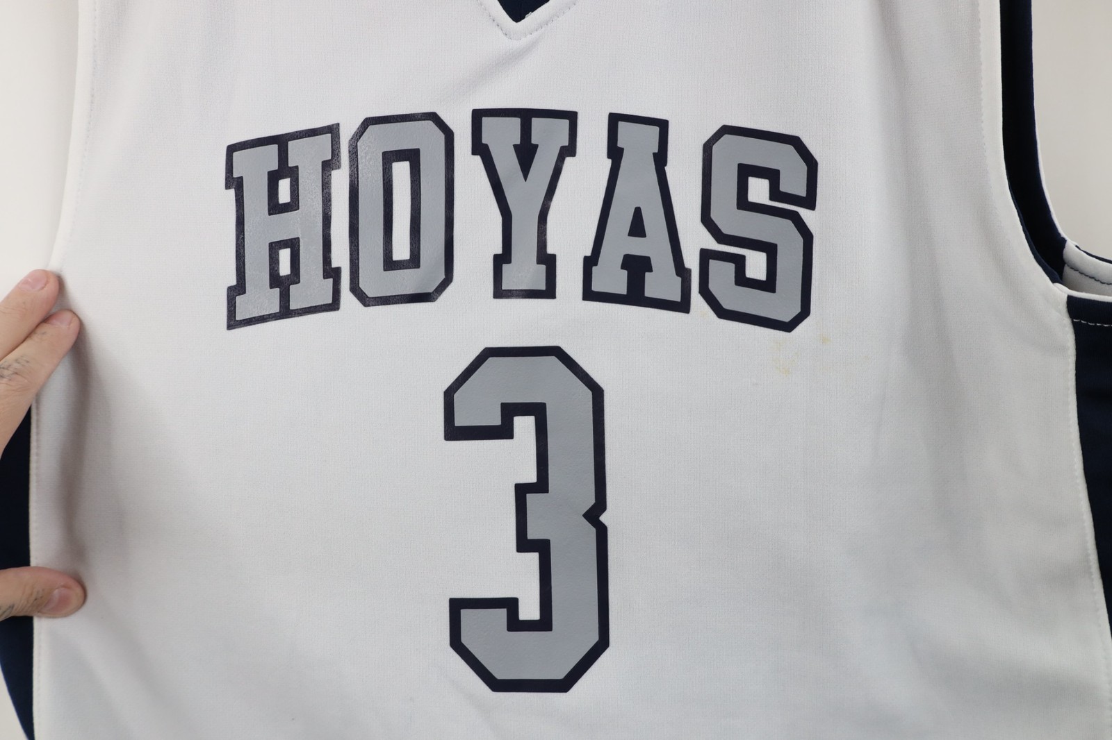 Vintage 90s Mens Small Reversible Georgetown University Basketball Jersey #3 gallery