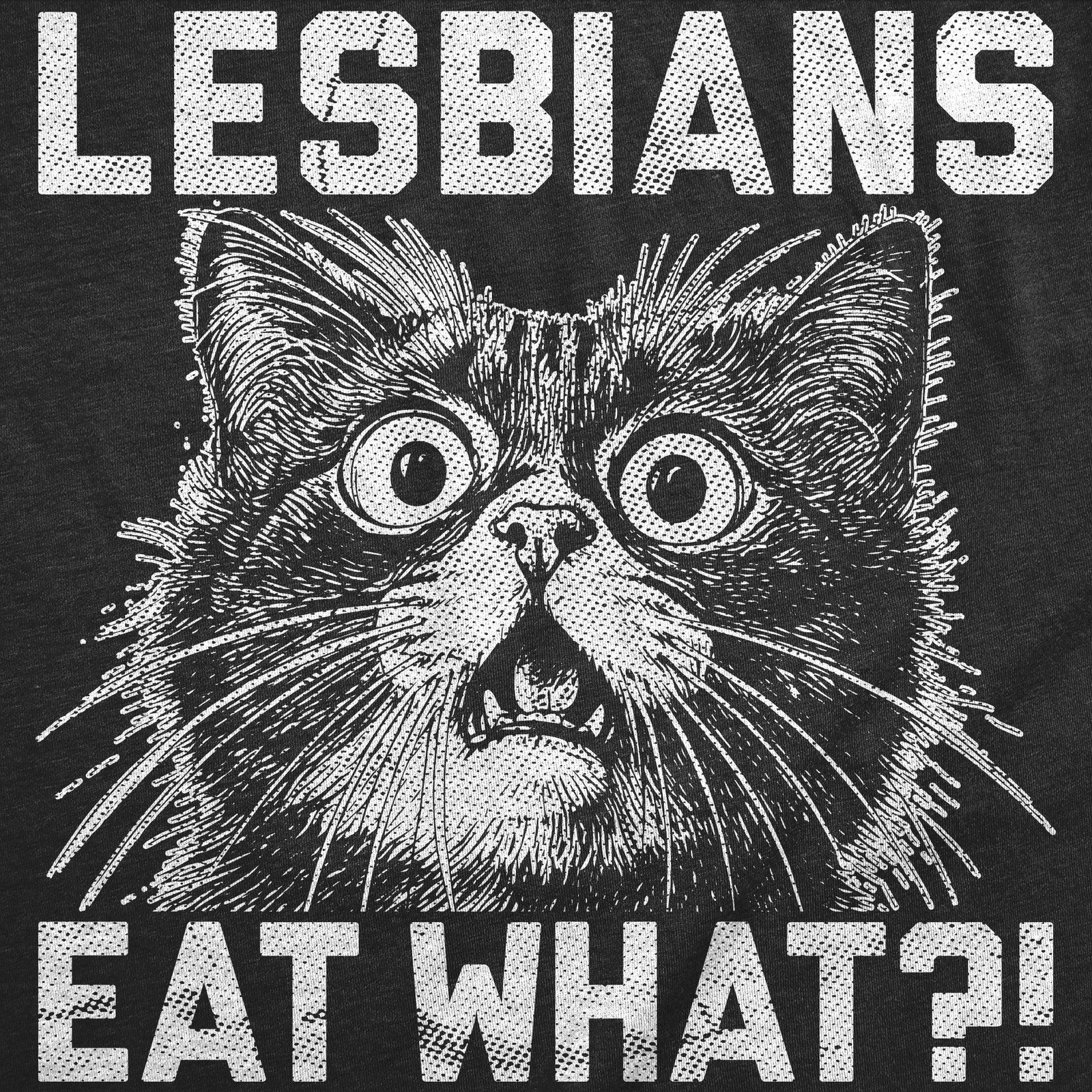 Mens Funny T Shirts Lesbians Eat What Sarcastic Cat Graphic Novelty Tee For Men gallery