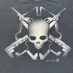 Microsoft Xbox 360 Halo Video Game Skull Guns Graphic Promo T-Shirt Men’s Large