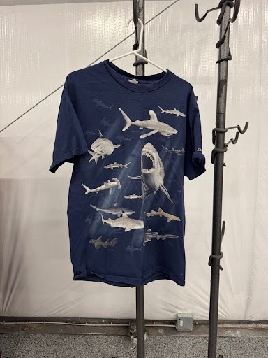 Vintage Shedd Aquarium Shark T-Shirt Navy Blue Marine Life Graphic Tee Size XL gallery