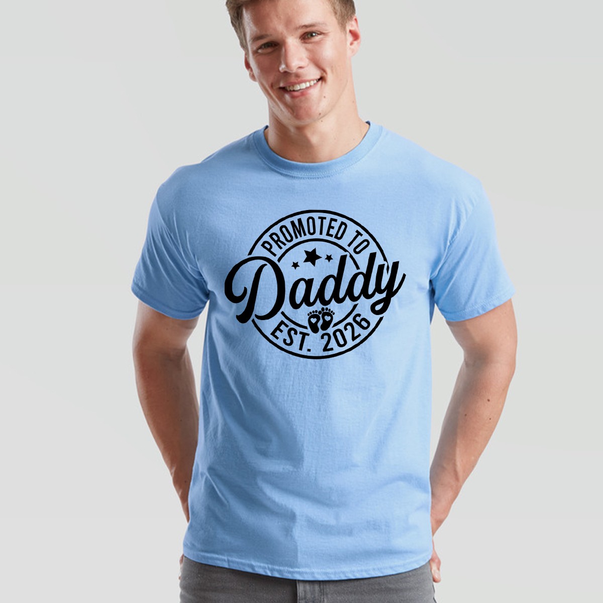 Promoted To Daddy Mens T Shirt Est 2026 Best Dad Father's Day Novelty Tee gallery