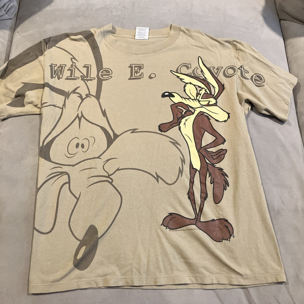 Vintage – Wild Oats – Wile E Coyote – T Shirt – Looney Tunes – Single Stitch – L