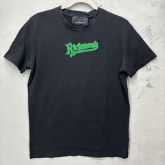 John Richmond T-Shirt Black Medium Spell Out Cotton Sustainable