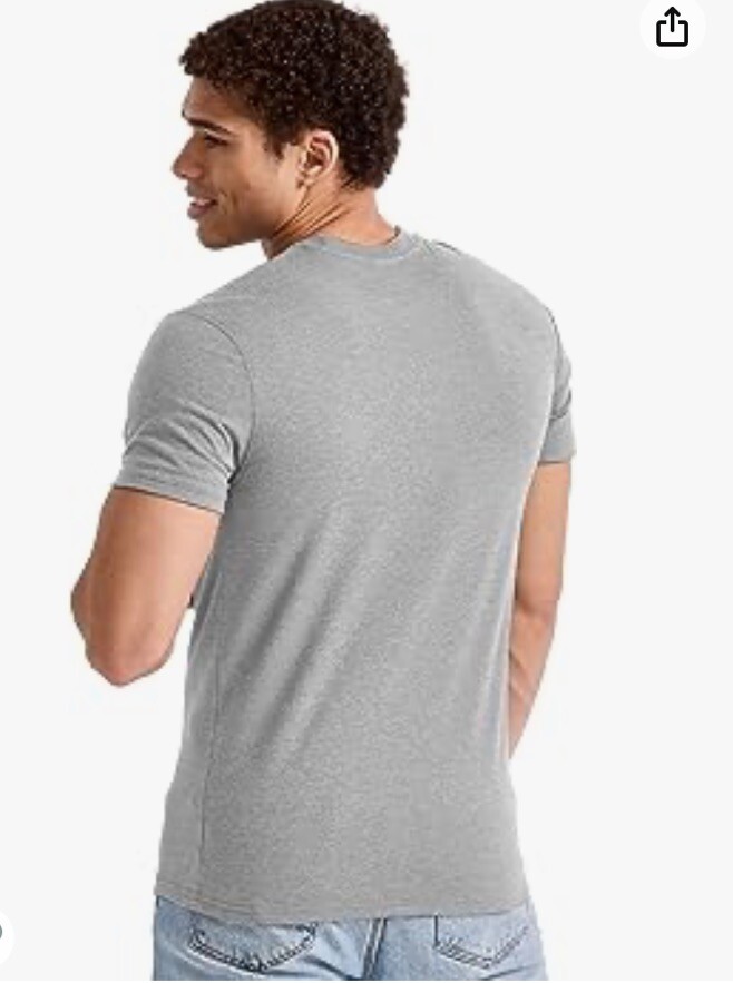 Mens 100% Cotton T Shirts High Quality,Soft/Breathable, Gray Color Size Medium gallery
