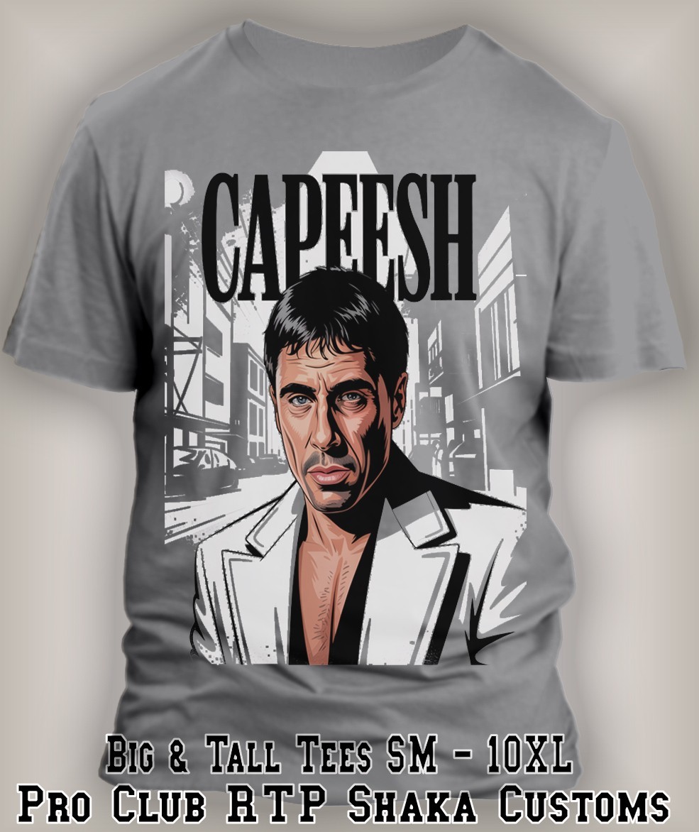 Scareface Capeesh Graphic Streetwear Tee ShirtPro Club Shaka Classic Big Tall T gallery
