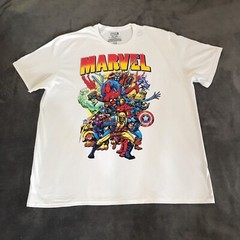 Marvel Men’s Superhero White Graphic Short Sleeve T-shirt Size 3XL Chest 54″ NWT