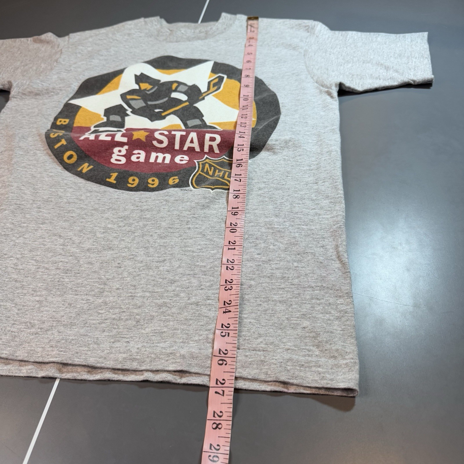 Vintage 1996 NHL All Star Game Boston T Shirt Hockey Grey Size M 90s USA gallery