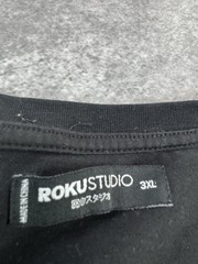 Roku Studio Dripping Eyes Tear Drop Black T- Shirt Streetwear Size 3XL