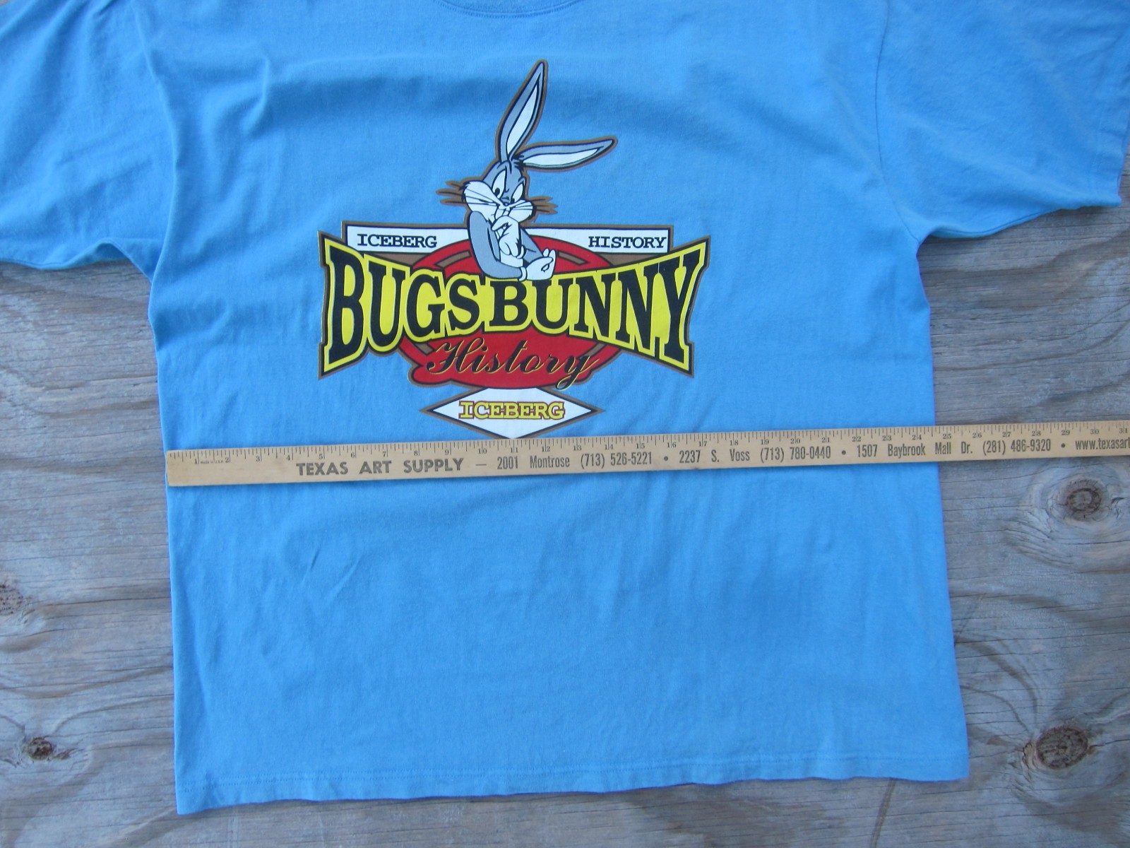 Iceberg Bugs Bunny Graphic T-Shirt XL Blue Vintage Cartoon Tee Italy History gallery