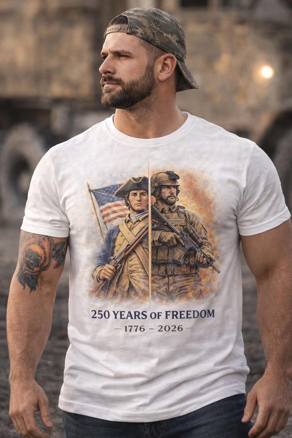 America 250th Anniversary Shirt, Revolutionary War Soldiers Tee, 1776-2026 gallery