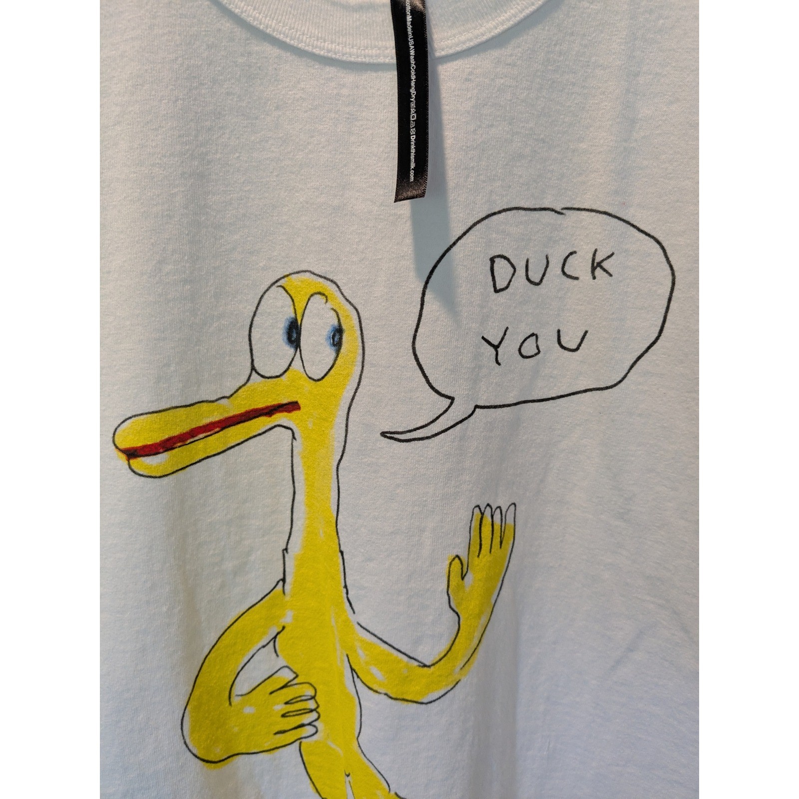 WHOLE Daniel Johnston Duck You Graphic Print T Shirt Mens Small gallery