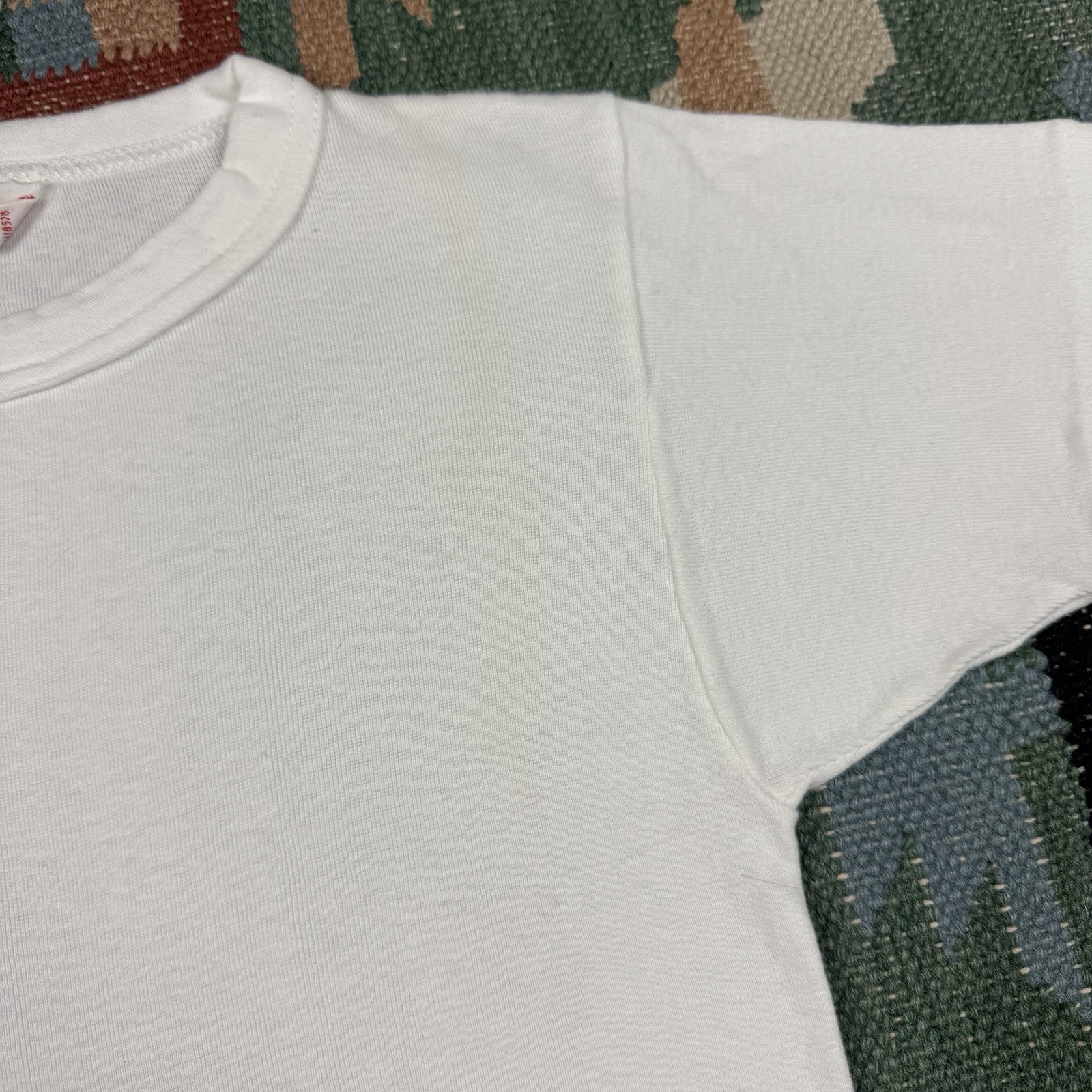 NEW Vintage 50s Tarleton Combed Cotton Workwear Blank White T-Shirt Size 14 gallery