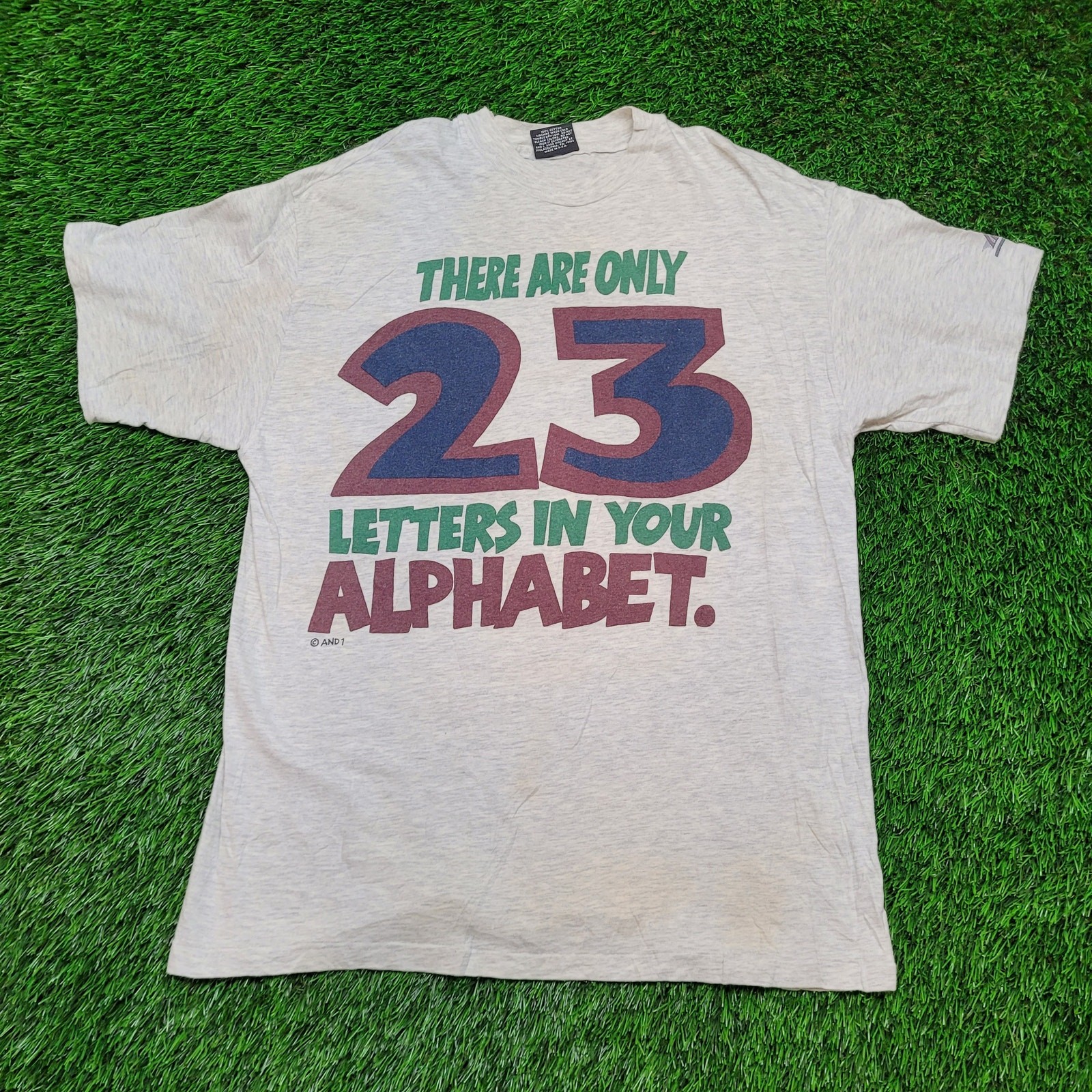Vintage 90s AND 1 Trash Talk Tee Mens M USA Streetball Basketball gallery