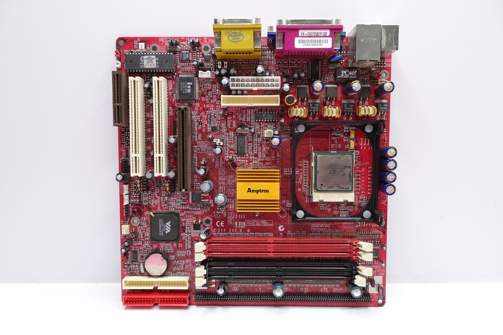 PCCHIPS-M925 PC400 VIA P4M266A Motherboard with Intel CPU | UNTESTED – For Parts