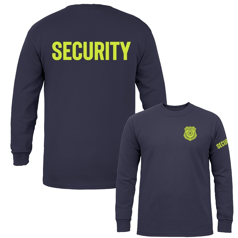 “Security” Size S-3XL Front/Back Event Staff Uniform Long Sleeve T-Shirt