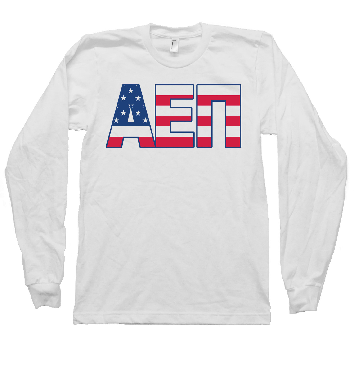 Alpha Epsilon Pi Bella + Canvas Long Sleeve T Shirt AEPI USA Letters ALL SIZES