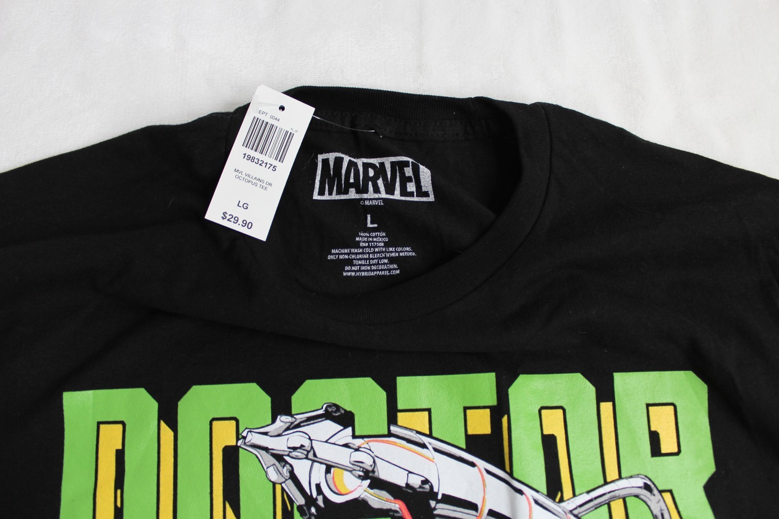 Marvel L Large Doctor Octopus Villains Tee Green Graphic NWT NEW Spiderman Black gallery