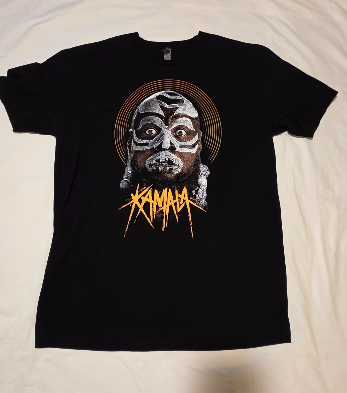 WWE Kamala the Ugandan Giant Black Soft T-Shirt Sz Large Excellent