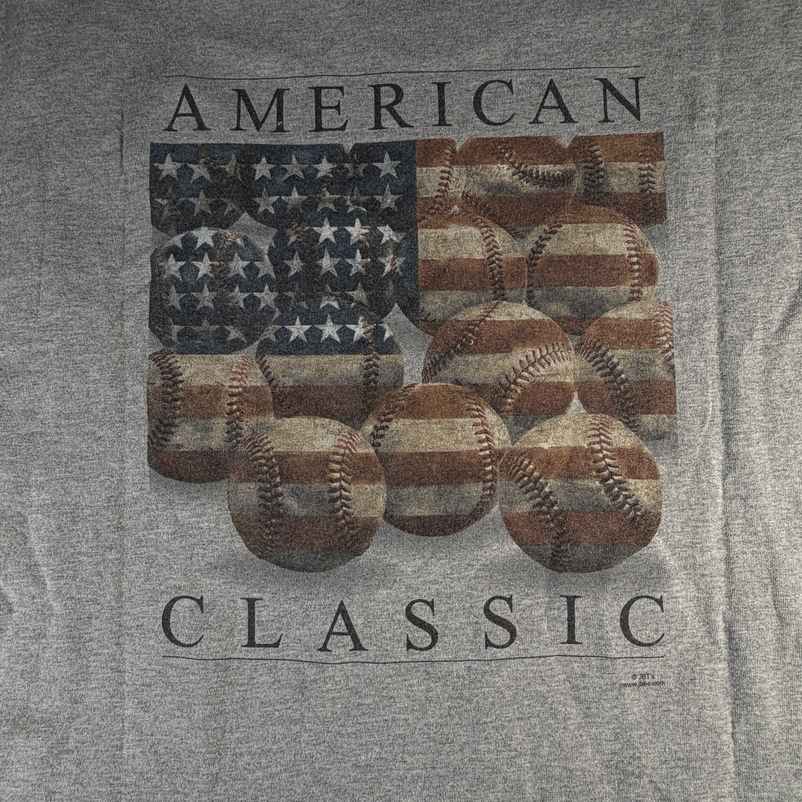 Gildan Mens American Classic Baseball T-Shirt Gray XL Sports Summer America gallery