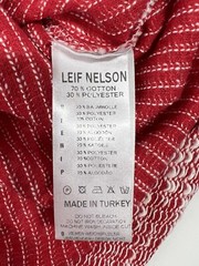 NWT Leif Nelson Slim Lightweight Thin Long Sleeve Red Shirt LN6358 Mens SZ Large