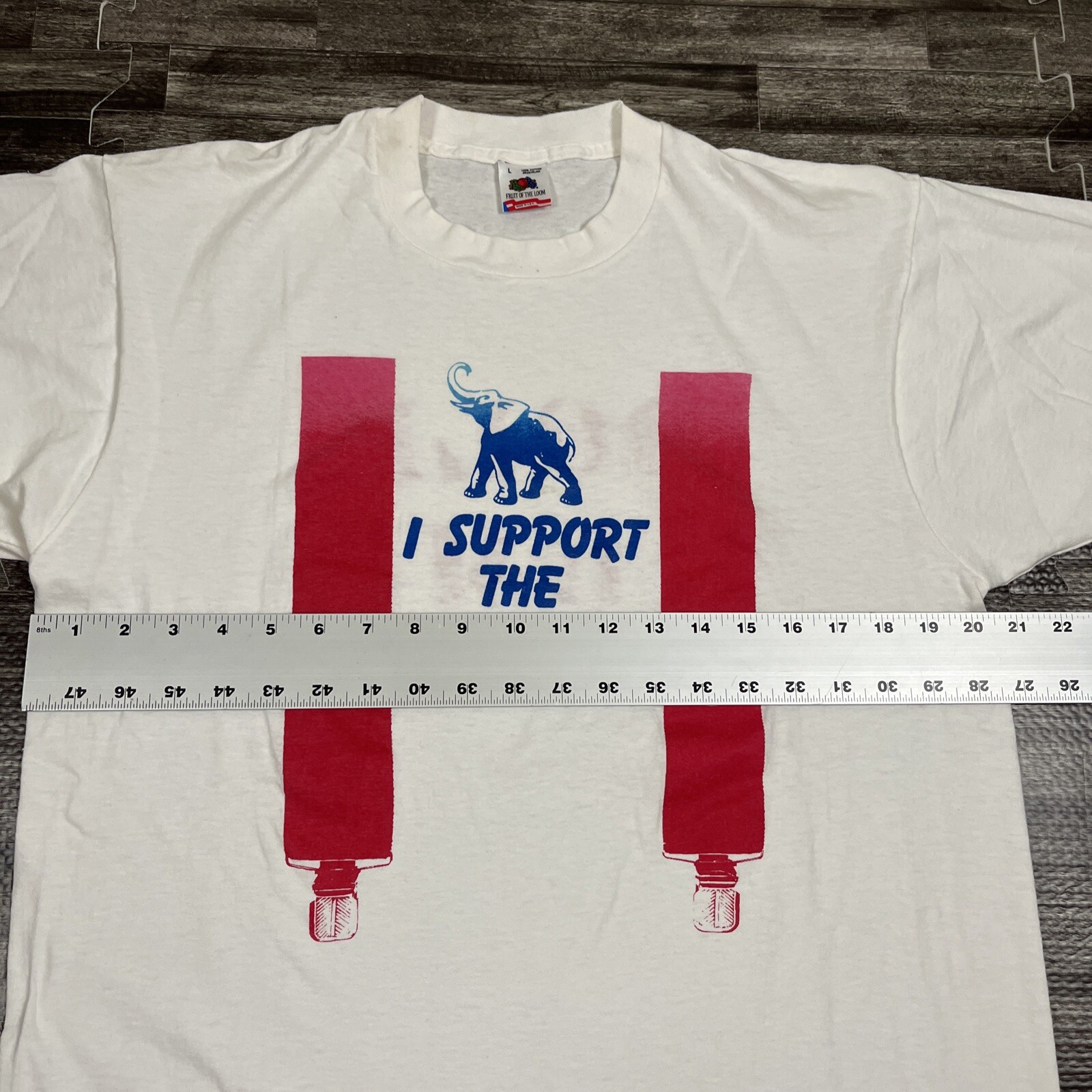 Vintage Republican I Support The G.O.P Tshirt White Large Single Stitch VTG 90s gallery