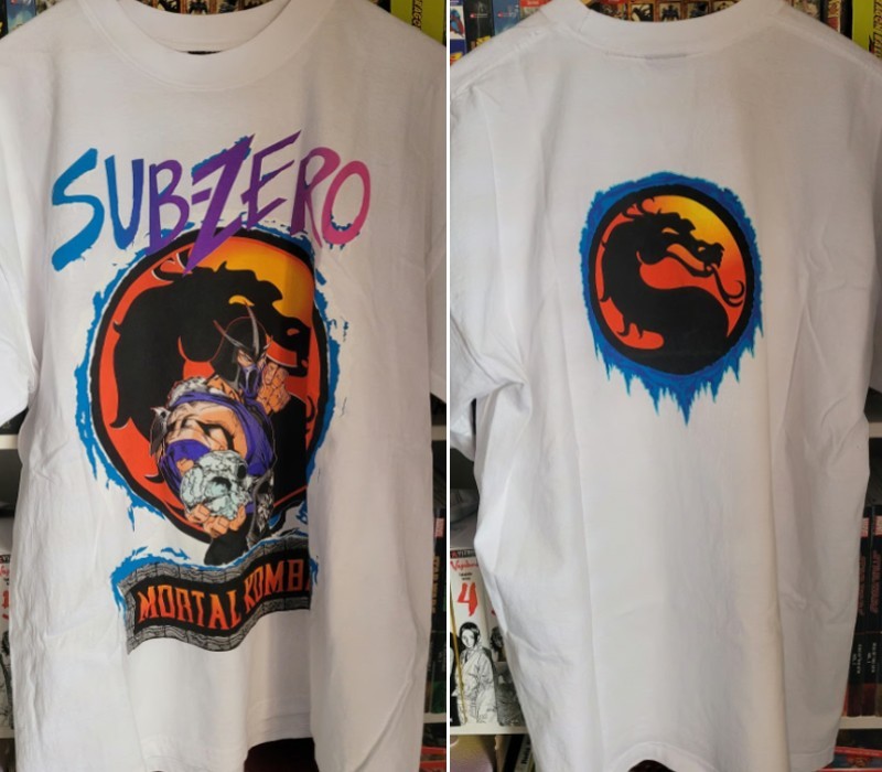 90s Sub-Zero Mortal Kombat Comic Rare Design 2 sided T shirt NH28215