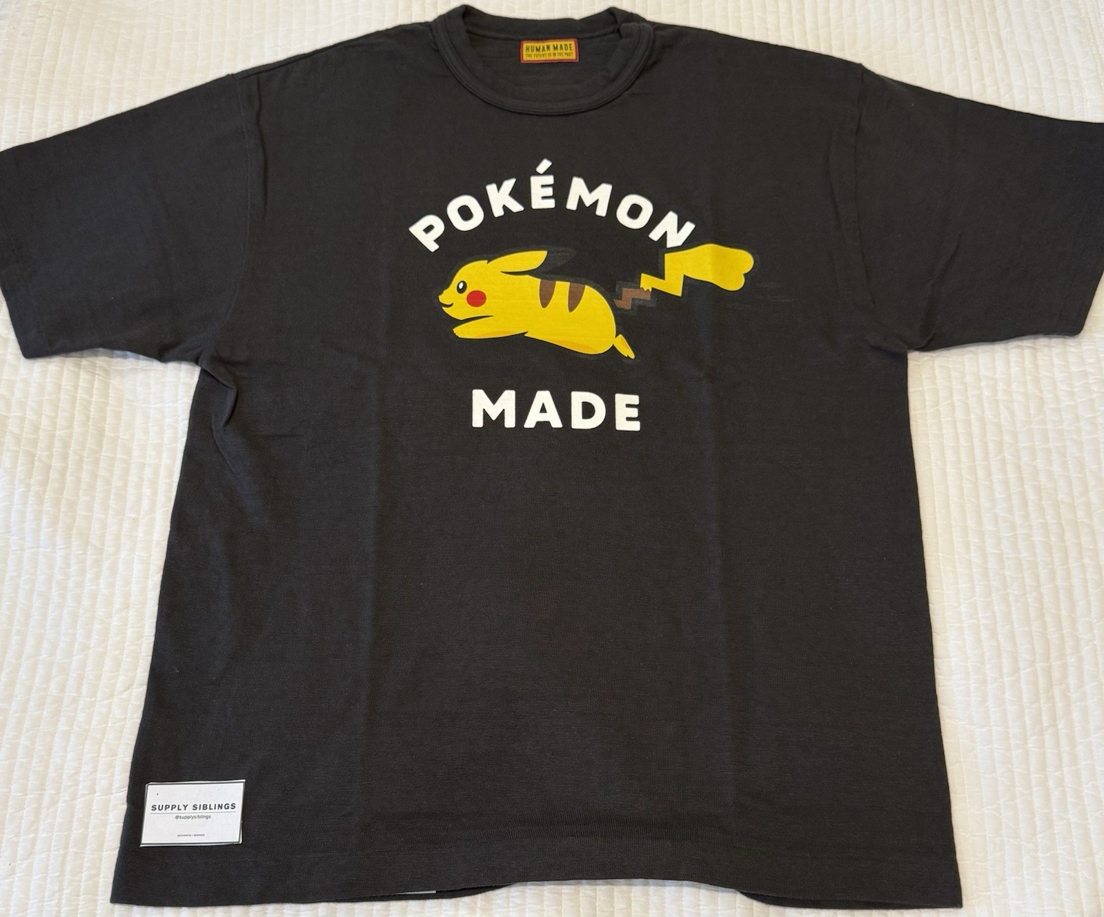 Human Made x Pokemon Made Pikachu Graphic T-Shirt #1 Black Size L New XX31TE020