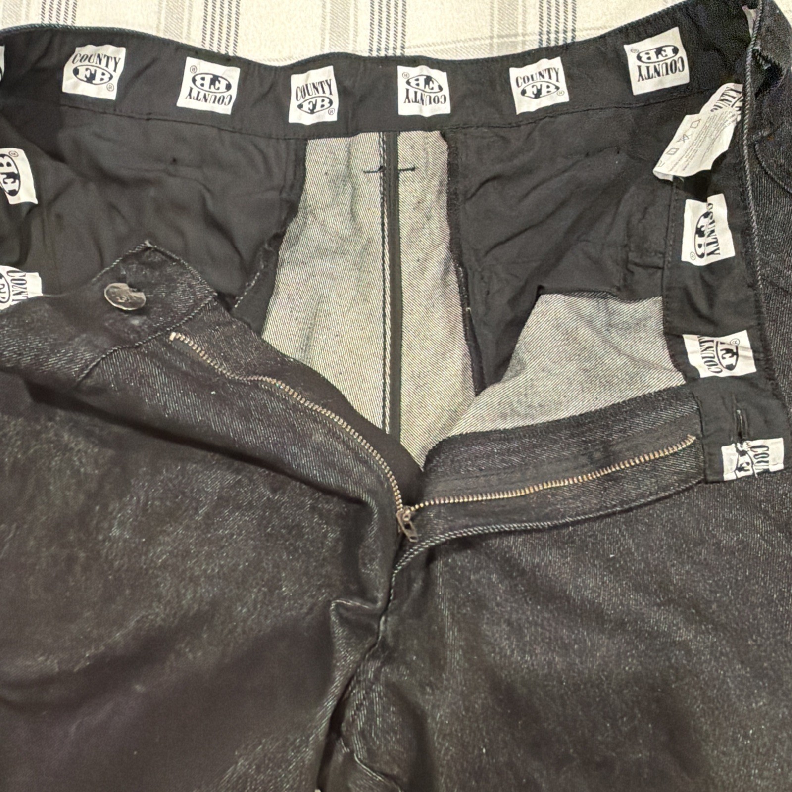 FB County Denim Jeans Cargo 38x30 (36x28) Black Casual gallery