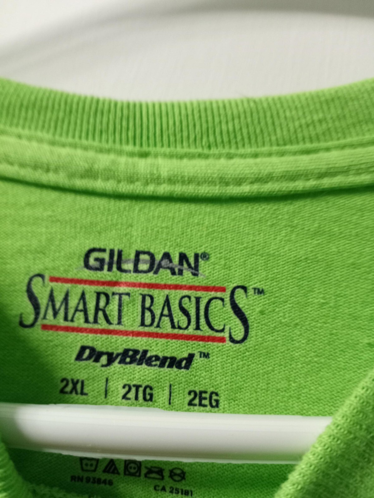 Gildan Mens Smart Basics T-Shirt Lime Green 2XL gallery