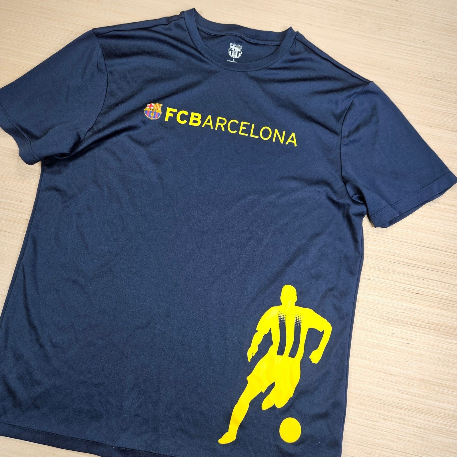 FC Barcelona T-Shirt Mens L Blue Soccer Jersey Graphic Short Sleeve gallery