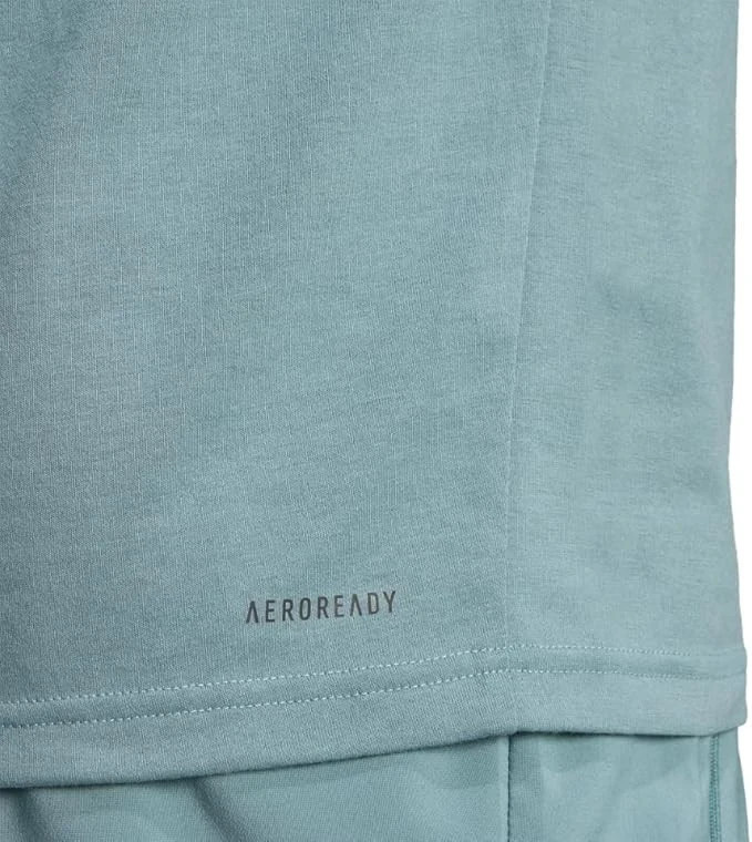 Adidas Men's Train Essentials FeelReady T-Shirt Size M Preloved Teal/Black New gallery