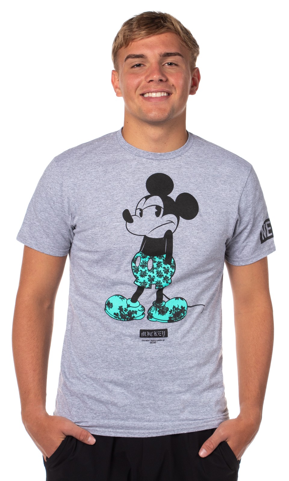 Neff Disney Men’s Mickey Mouse Tropical Filled Character Design T-Shirt Adult