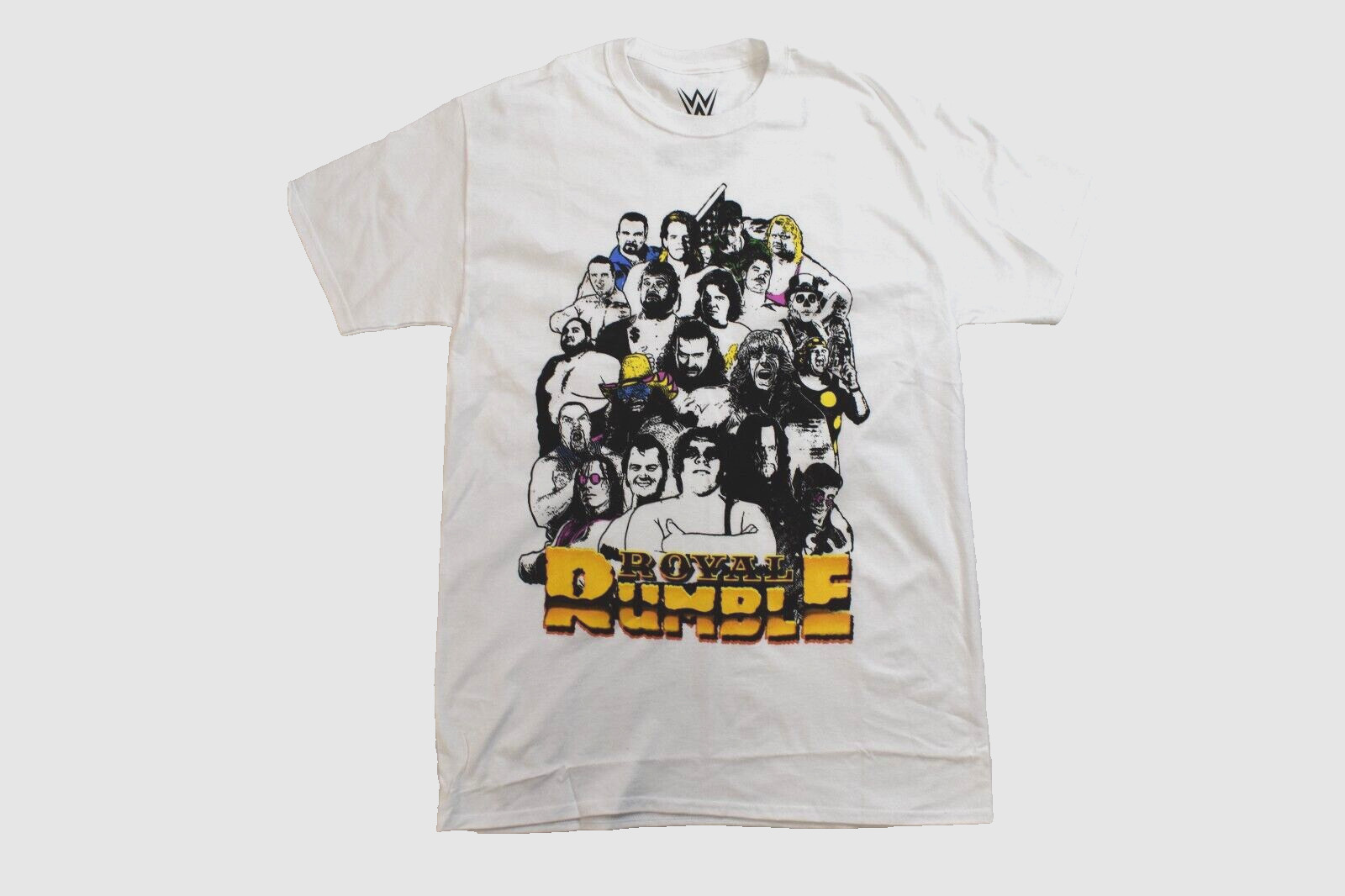 WWE Mens Royal Rumble Retro Graphic Andre, Brett (2021 Print) Shirt New Medium