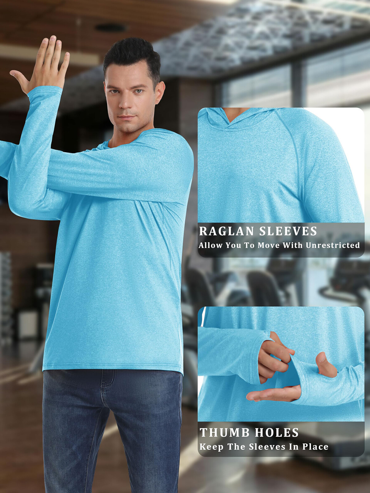 UPF50+ Men's UV Sun Shirts Outdoor Fishing Hoodies Long Sleeve Performance Tops gallery