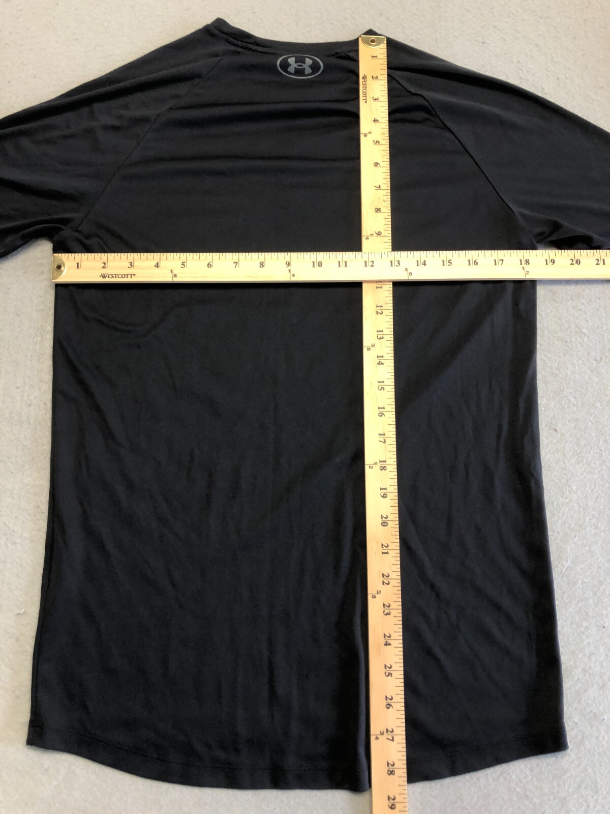 Under Armour T-Shirt Men's Small Loose Fit Black Logo Activewear Casual Tee gallery